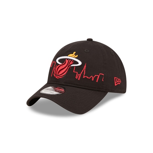 [196501195229] New Era Miami Heat 9Twenty Tip Off 2023 Black OSFM