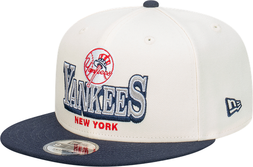 [198357846393] New Era New York Yankees 9Fifty Stack Script Chrome White OSFM