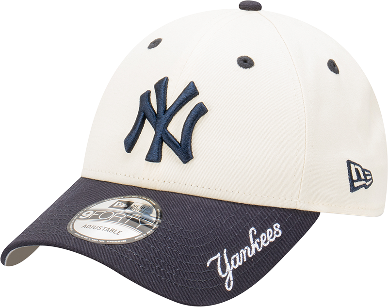 New Era New York Yankees 9Forty 2-Tone Visor Script Chrome White OSFM