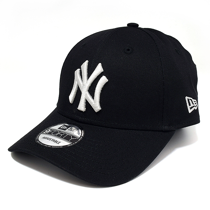 New Era New York Yankees 9Forty Black Basic Black/White OSFA
