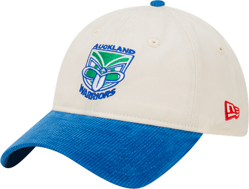 [198059049757] New Era New Zealand Warriors 9Twenty Retro 2-Tone Cord Beige/Blue OSFM