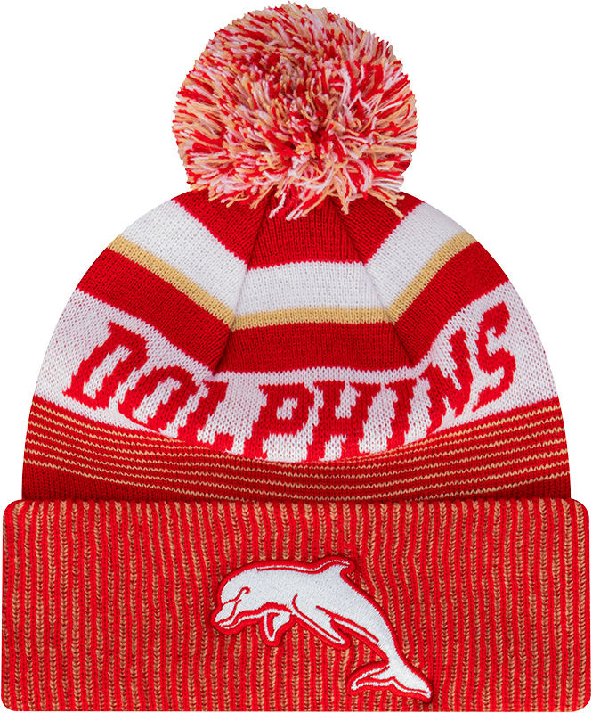 New Era The Dolphins Beanie Heritage Red OSFM