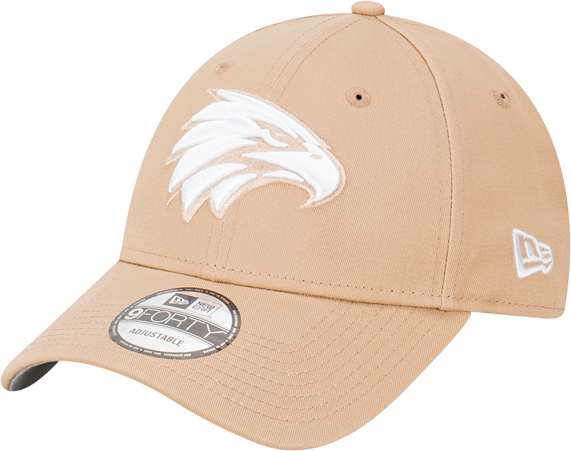 New Era West Coast Eagles 9Forty Heritage Camel OSFM