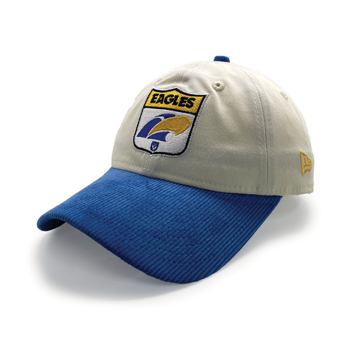 [198059049870] New Era West Coast Eagles 9Twenty Retro 2-Tone Cord Beige/Blue OSFM