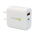 Smartcell Qualcomm USB-A & 20W PD Type-C Wall Charger