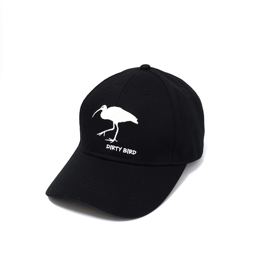[9337217025634] Rocko's 6 Panel Cap Ibis Black (Dirty Bird)