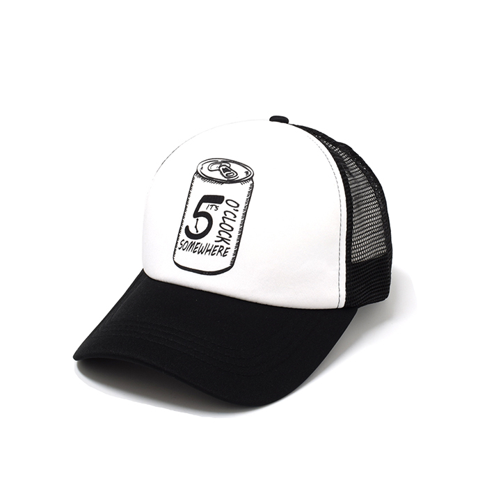 Rocko's Trucker Cap It's 5 O'clock Somewhere White/Black
