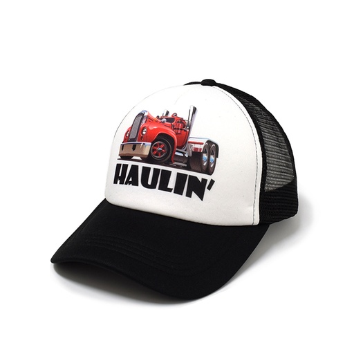 [9337217025696] Rocko's Trucker Cap Haulin Black/White