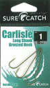 SureCatch Carlisle Long Shank Bronze Hooks | Size 1 | 15 Pack
