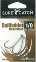 SureCatch Baitholder Nickel Hooks | Size 1/0 | 8 Pack