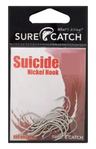 [8887113188434] SureCatch Suicide Nickel Hooks | Size 3/0 | 8 Pack