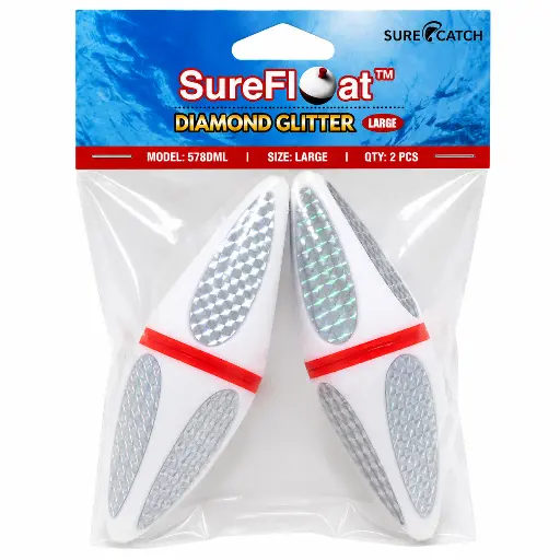 [8887113491404] SureCatch Diamond Glitter Floats | Large | 2 Pack