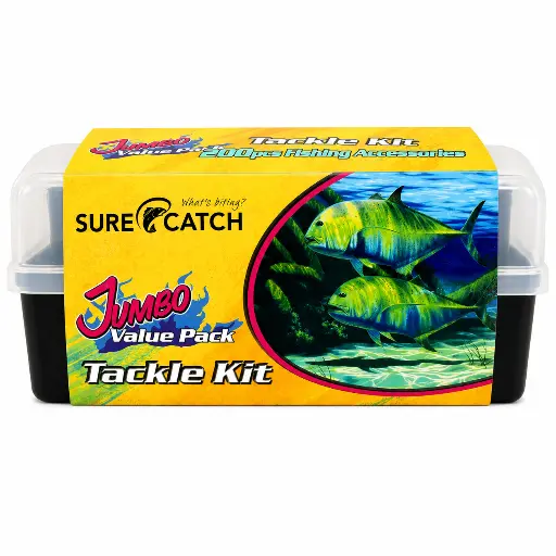[8887113035370] SureCatch Jumbo Fishing Tackle Box | 200 Pieces