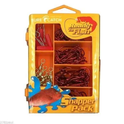 [8887113228918] SureCatch Snapper Fishing Tackle Box | 120 Pieces
