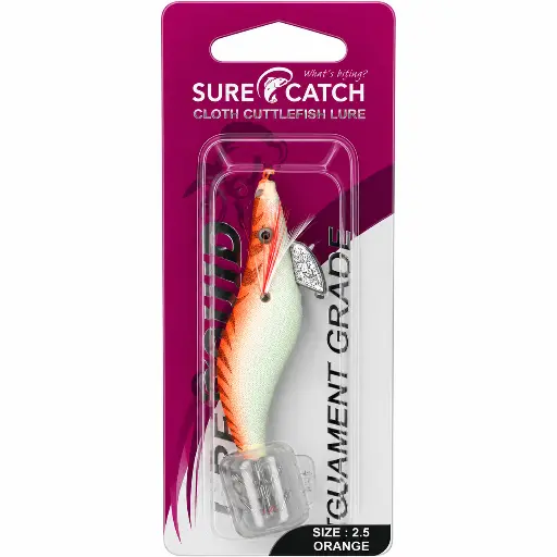 [8887113038814] SureCatch Squid Jig Lure Orange | Size 2.5