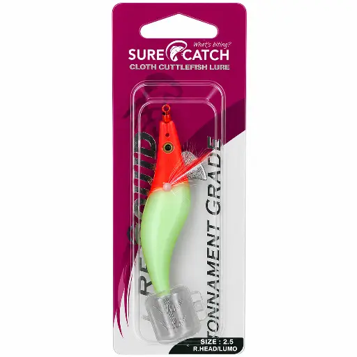 [8887113038852] SureCatch Squid Jig Lure Head & Lumo | Size 2.5