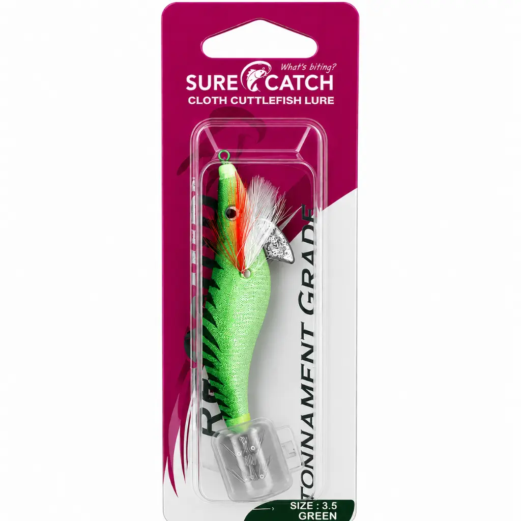 SureCatch Squid Jig Lure Green | Size 3.5