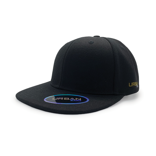 [9358517018027] Urban Zoo Bed-Stuy 107 Flat Peak Snap Back Black OSFA