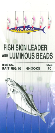 [9312528025450] Wilson Hook Bait Rig | Size 10 | 6 Pack