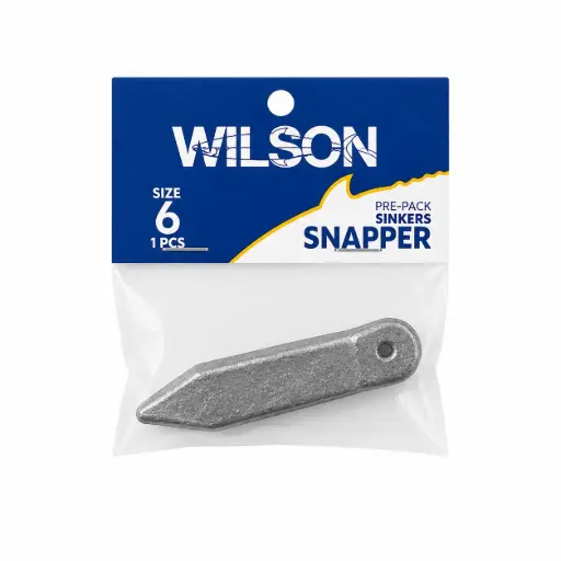 [9312528694946] Wilson Pre Pack Snapper Sinker | Size 6 | 1 Pack