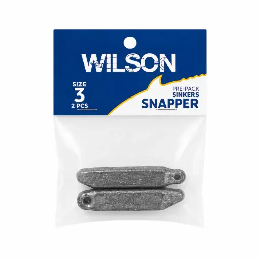 [9312528694915] Wilson Pre Pack Snapper Sinker | Size 3 | 2 Pack