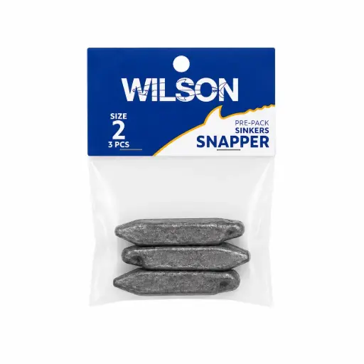 [9312528694892] Wilson Pre Pack Snapper Sinker | Size 2 | 3 Pack