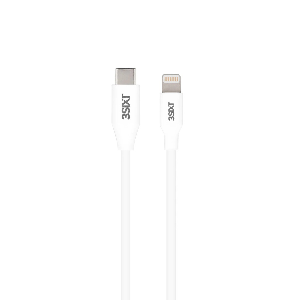 3SIXT Charge & Sync Cable USB-C to Lightning | White | 2m
