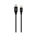 3SIXT Charge & Sync Cable with USB-C to Lightning Connector | Black | 1m