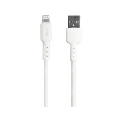 [9318018149262] 3SIXT Tough USB-A to Lightning Cable | White | 1.2m