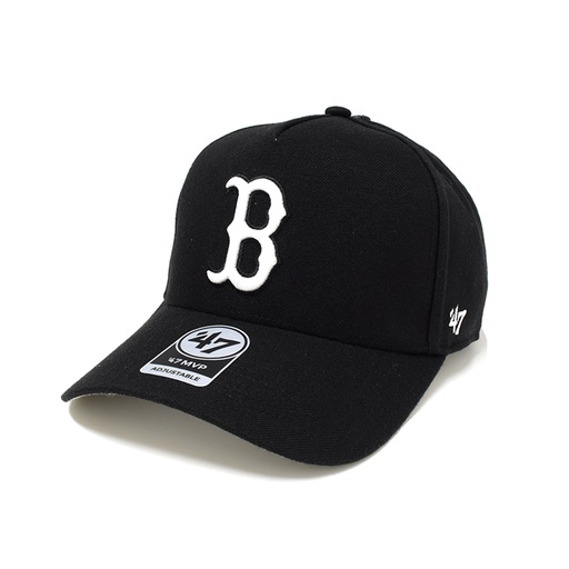 [193676338352] 47 Brand Boston Red Sox MLB MVP DT Snapback Black/White OSFM B-MPDTP02WBP-BKA
