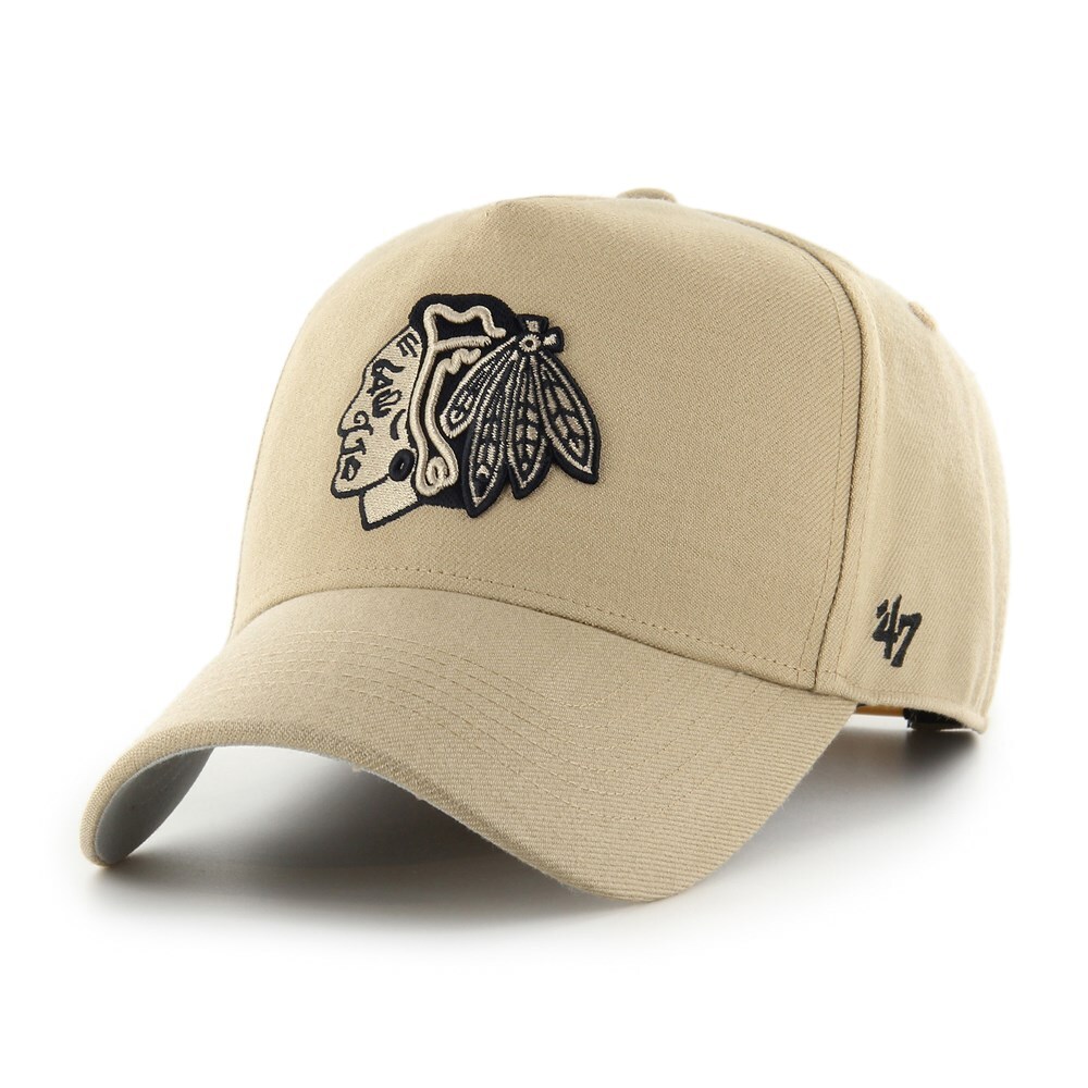 47 Brand Chicago Blackhawks NHL MVP DT Snapback Khaki OSFM H-MPDTP04WBP-KH