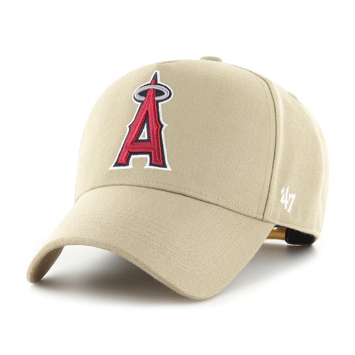[196002188447] 47 Brand Los Angeles Angels MVP DT Snapback MLB Khaki/Red OSFM B-REPDT04WBP-KH