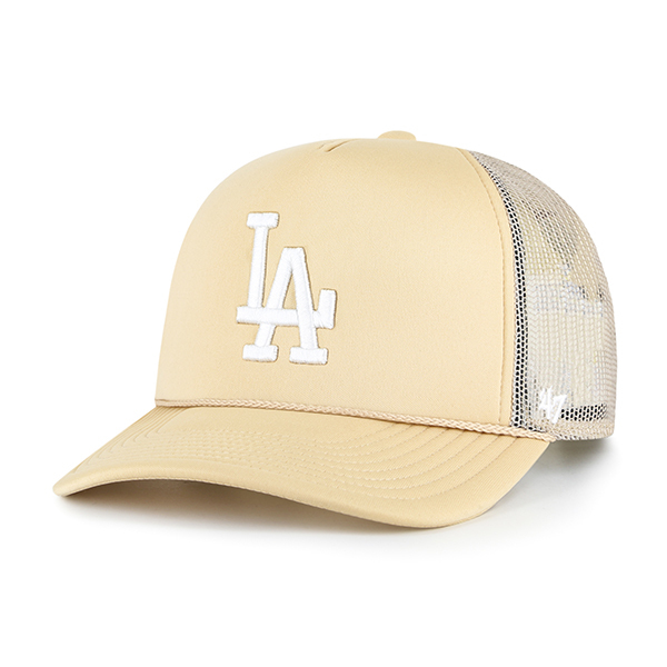 47 Brand Los Angeles Dodgers MLB Foam Front Mesh Trucker Light Gold OSFM B-FOAMO12KPP-LG