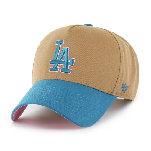 [198304675663] 47 Brand Los Angeles Dodgers MLB MVP DT Snapback Happy Hour Pina Colada Camel/Dark Teal OSFM B-MDTTC12GWP-QLA