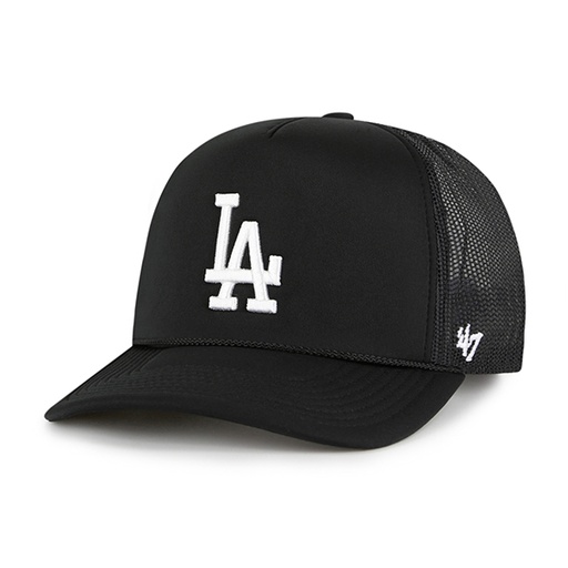 [196002300733] 47 Brand Los Angeles Dodgers MLB Trucker FM Black OSFM B-FOAMO12KPP-BK