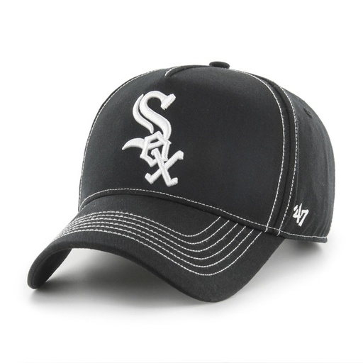 [197172430466] 47 Brand MVP DT Chicago White Sox MLB Contrast Stitch Black OSFM B-CONDT06GWS-BK