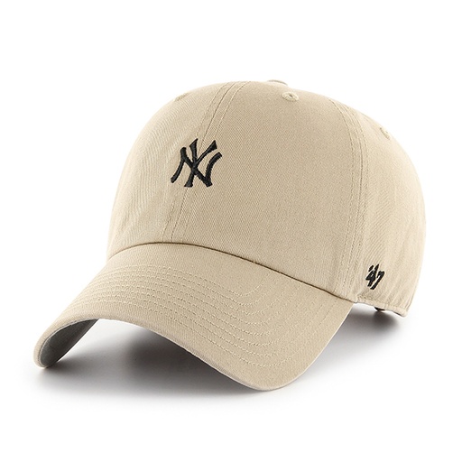 [191119346957] 47 Brand New York Yankees MLB Clean Up Base Runner Khaki/Black OSFM B-BSRNR17GWS-KHA