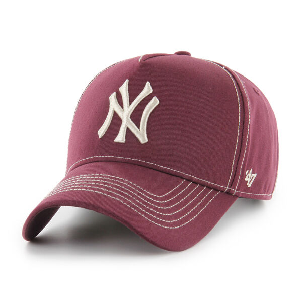 47 Brand New York Yankees MVP DT Contrast Stitch Dark Maroon/Bone OSFM