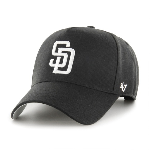 [197723331877] 47 Brand San Diego Padres MLB MVP DT Snapback Black/White OSFM B-MPDTP21WBP-BKA