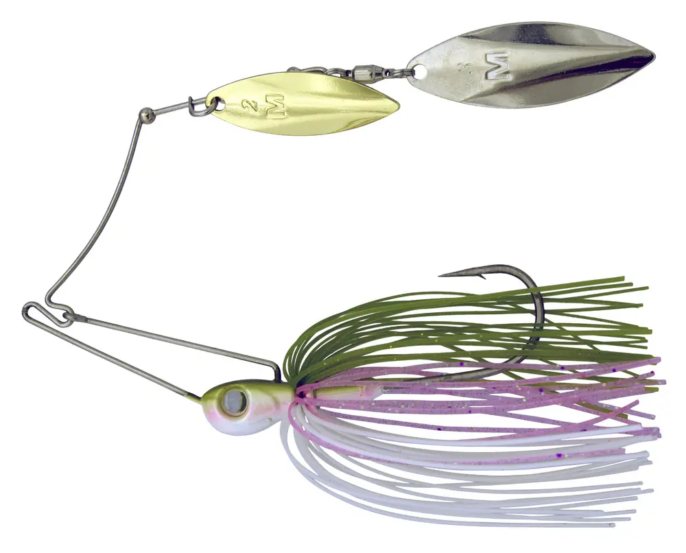 Mustad Arm Lock Spinner Bait Fishing Lure w Double Willow Blades | 21g | Wakasagi