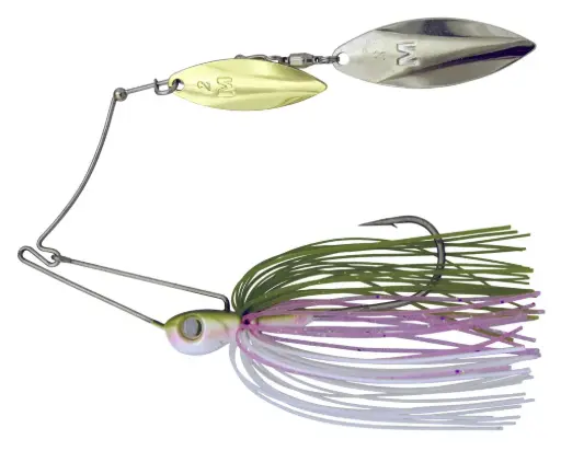 [23534469273] Mustad Arm Lock Spinner Bait Fishing Lure w Double Willow Blades | 21g | Wakasagi