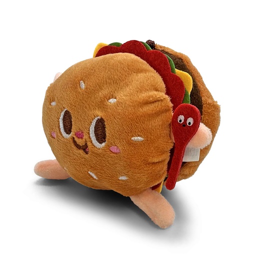[9340457031174] Mini Mates Burger Keyrings Plush | 8cm