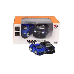 [9337217007302_blue] Diecast Pull Back Sports Car | 2 Pack (Blue)
