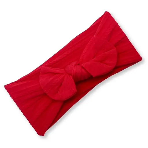[9340457027993] Baby Bows (Dark Red)