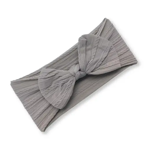 [9340457027924] Baby Bows (Grey)