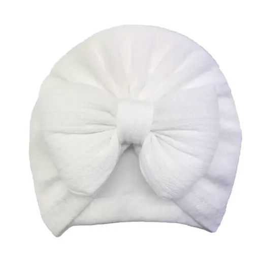 [9340457027764] Baby Turbans Big Bow (White)
