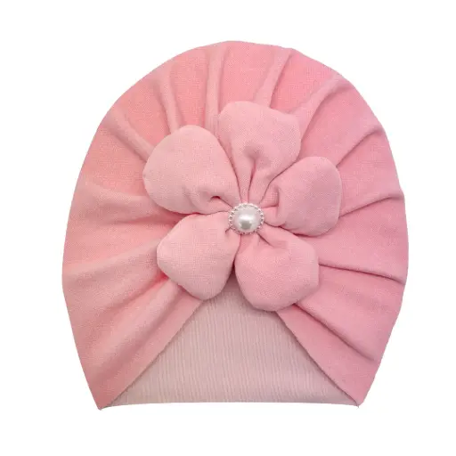 [9340457027696] Baby Turbans Flower (Light Pink)