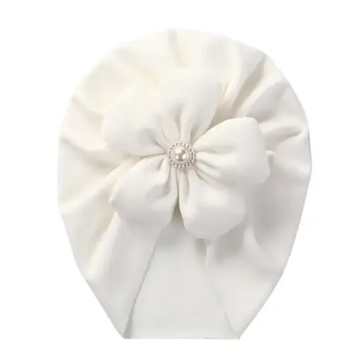 [9340457027702] Baby Turbans Flower (White)