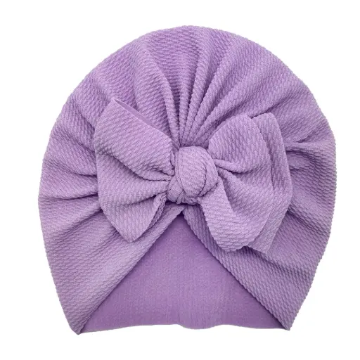 [9340457027771] Baby Turbans Knot Bow (Purple)