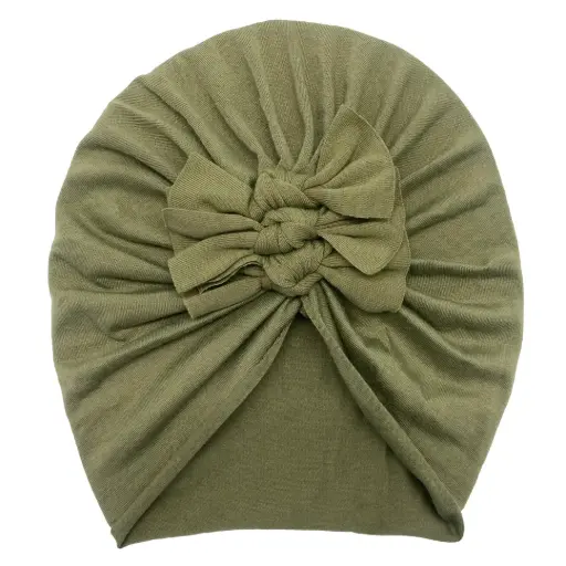 [9340457027849] Baby Turbans Little Scrunch (Khaki)